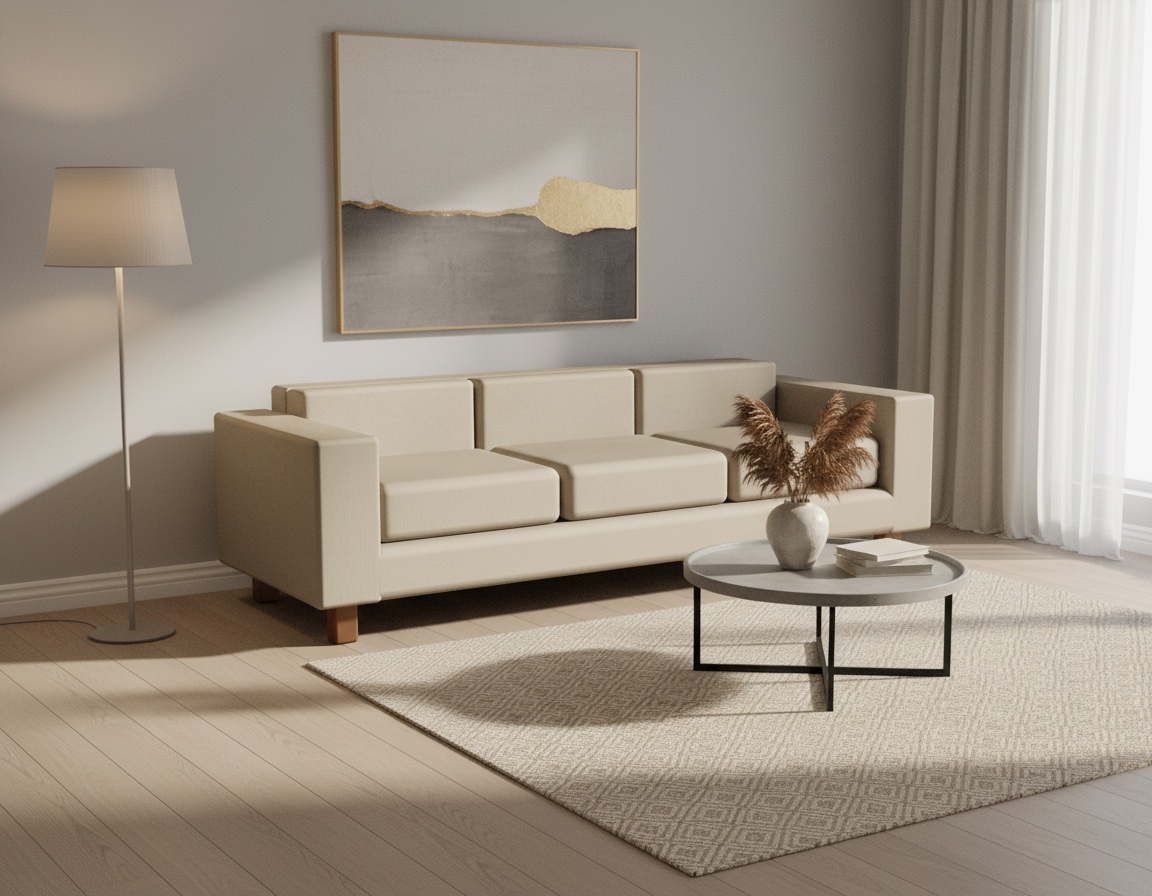 Photorealistic AI render of the same customized product in a room