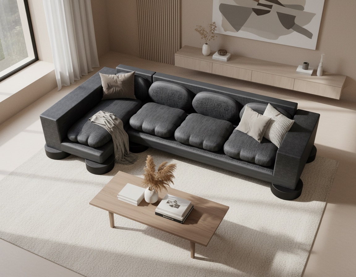 Photorealistic AI render of the same customized product in a room